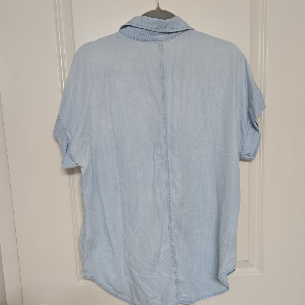 Cloth & Stone Sky Blue Tencel Shirt - Picture 3 of 4